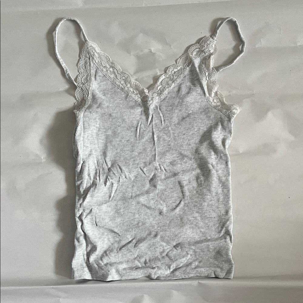 Primark Gray Lace Trim Camisole